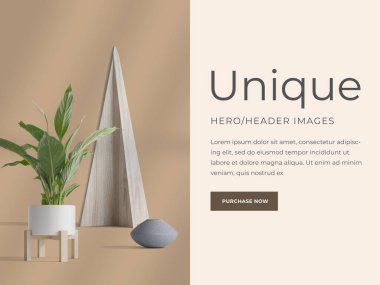 Dekorasyonlu kart sunumu, 3d illüstrasyon, 3d canlandırma