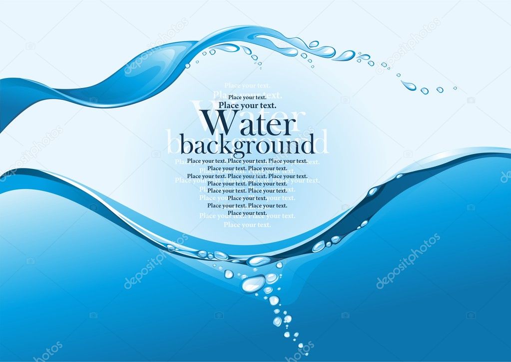 Blue water background Royalty Free Vector Image