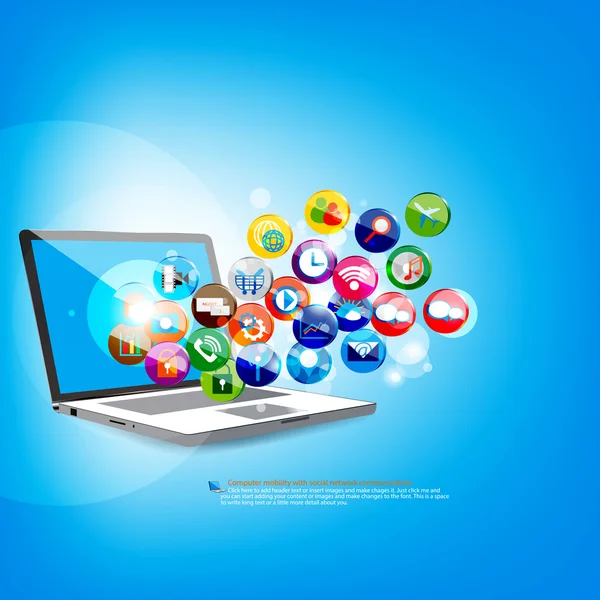 sosyal iletişim vektör tasarımı ile bulut