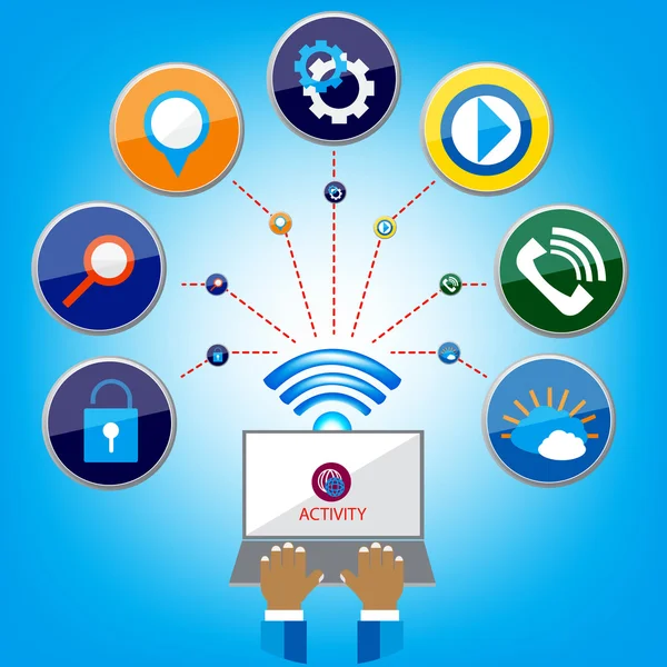 sosyal iletişim vektör tasarımı ile bulut