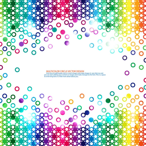 Círculo multicolor fundo abstrato — Vetor de Stock
