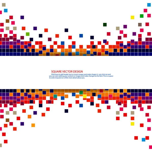 çok renkli kare vektör tasarımı