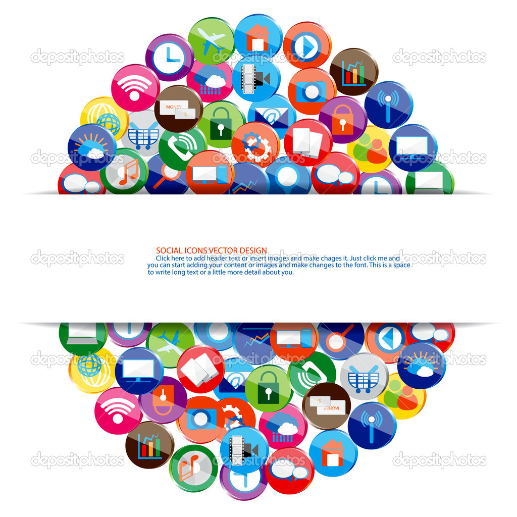 Cloud with social media design