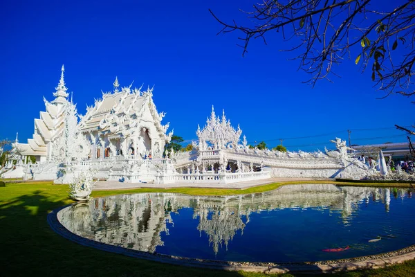 Wat Rong Khun Templo Branco Templo Tailândia Chiang Rai Tailândia — Fotografia de Stock
