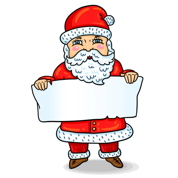 Santa Claus. Cartoon style. Isolated object, easy to edit. Element of design for winter holiday. Christmas. New Year. — Stock Vector