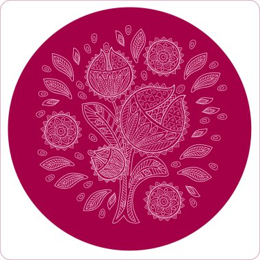 Dekoratif çiçek, daire