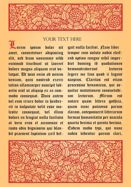 Πλαίσιο λουλουδιών διάνυσμα. — Διανυσματικό Αρχείο