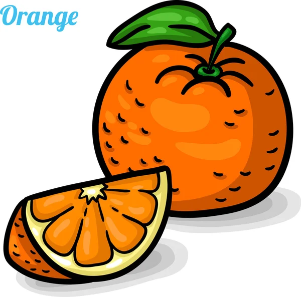 Naranja, frutas frescas . — Vector de stock