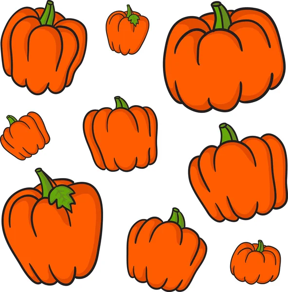 Halloween pumpa set. — Stock vektor