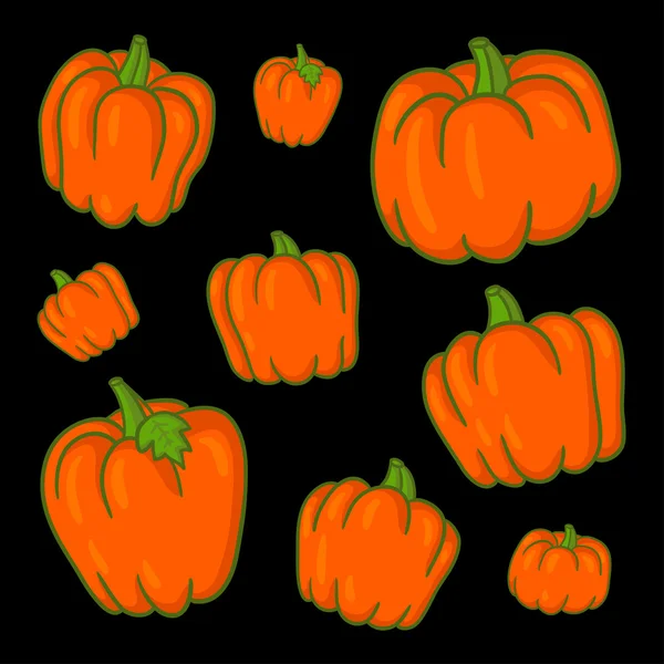 Ensemble de citrouille Halloween . — Image vectorielle