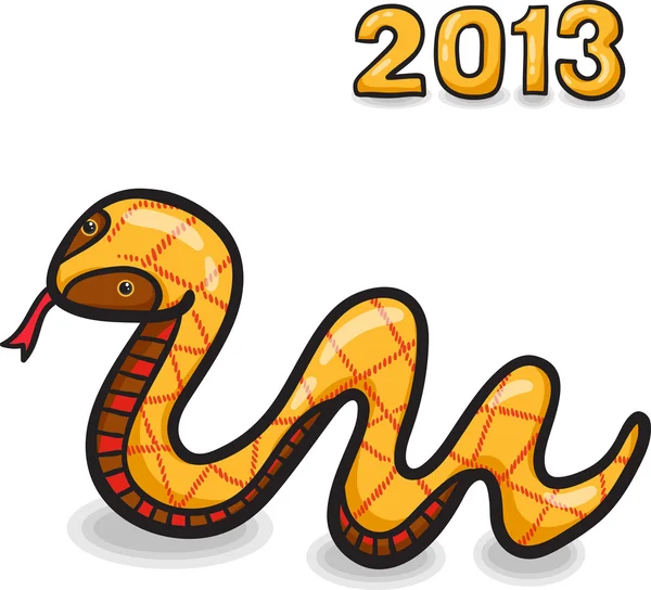Funny cartoon snake — Stock Vector