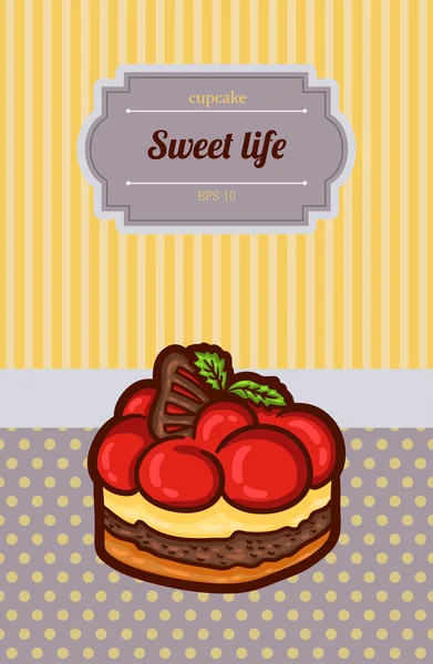 Шаблон Cake Cards. — стоковый вектор