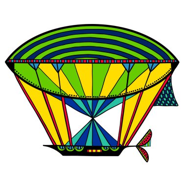 renkli sevimli balon, aerostat.