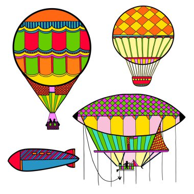 renkli sevimli balon, aerostat.