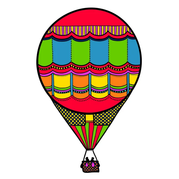 Balão bonito colorido, aerostático . —  Vetores de Stock