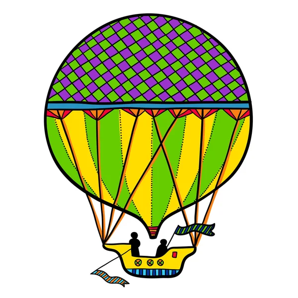 Colorful cute balloon, aerostat. — Stock Vector