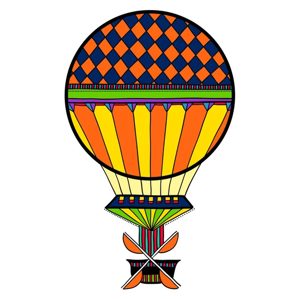 Colorful cute balloon, aerostat. — Stock Vector