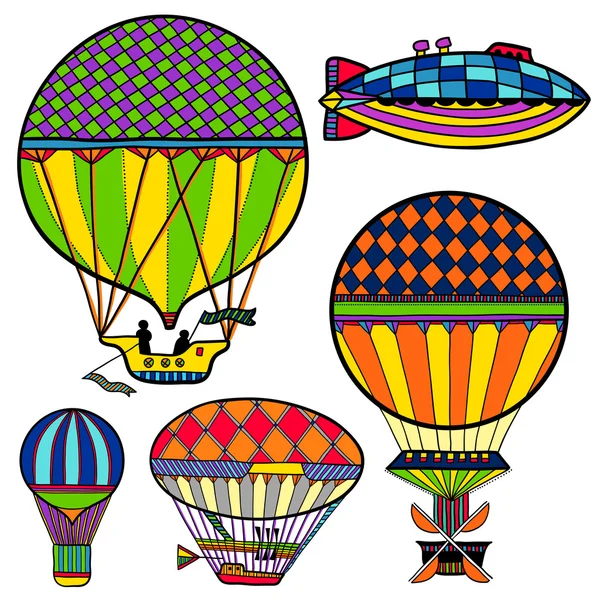 Colorful cute balloon, aerostat. — Stock Vector