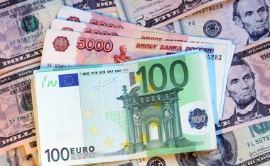 farklı ülkelerin para: dolar, Euro ve modern Rusya