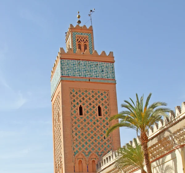 Moulay Moschea Al Yazid e minareto a Medina di Marrakech, Moroc — Foto Stock