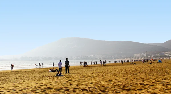 Το πρωί στην όμορφη παραλία (εικόνα που έκανα στο agadir, Μαρόκο) Φωτογραφία Αρχείου