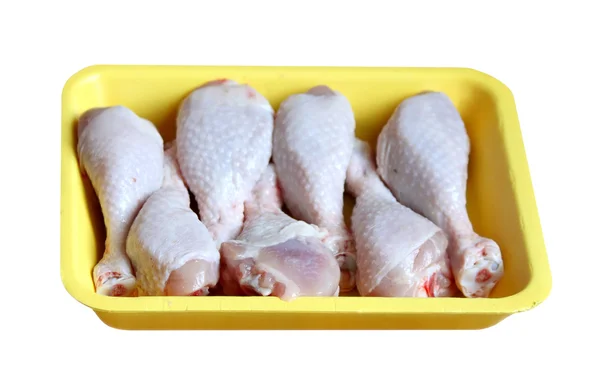 Κοτόπουλο κρέας: τα πόδια στο δίσκο λιανικής — Φωτογραφία Αρχείου