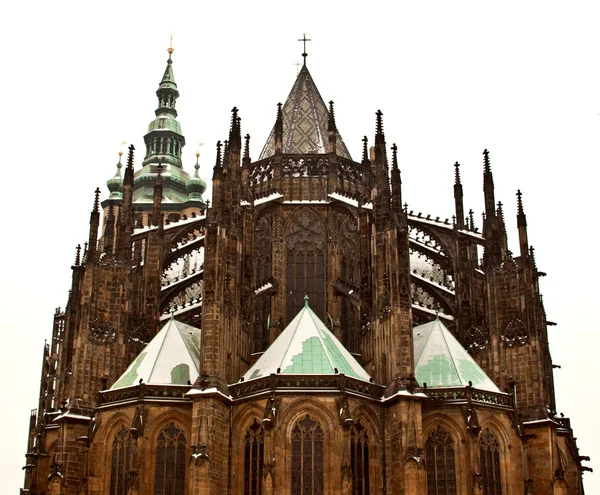 Widok st. vitus Cathedral w Zamku Praskiego, Republika Czeska — Zdjęcie stockowe