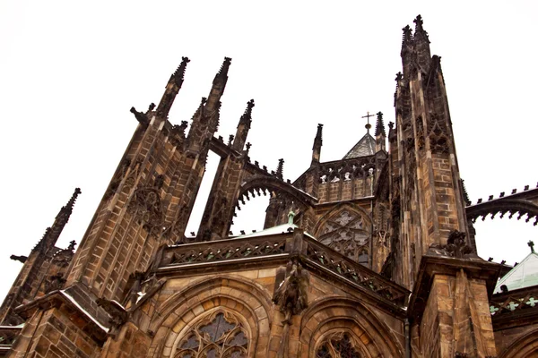 Widok st. vitus Cathedral w Zamku Praskiego, Republika Czeska — Zdjęcie stockowe