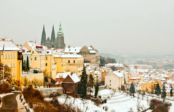 Panorama of Prague in winter — Stock Photo, Image