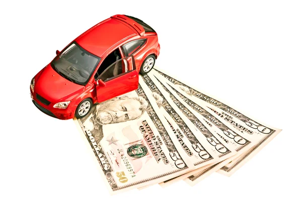 Auto en geld — Stockfoto