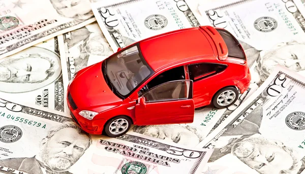 Coche y dinero — Foto de Stock