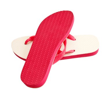 Beyaz bir arka plan üzerinde izole flip-flop çifti