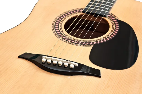 Immagine di chitarra acustica, isolata sullo sfondo bianco — Foto Stock