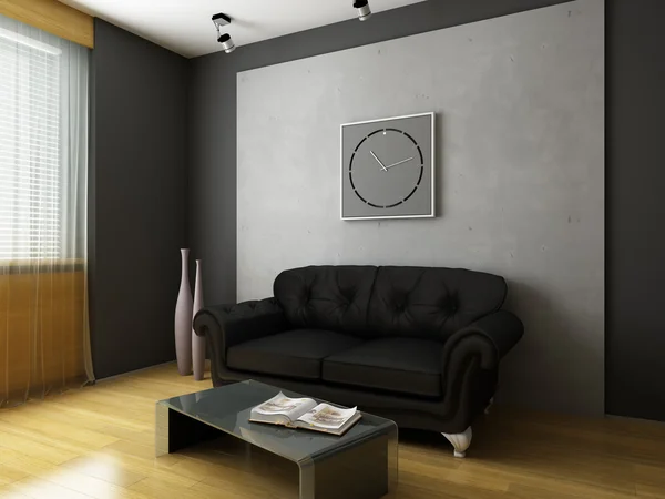 3D-Darstellung eines modernen Interieurs. Exklusives Design — Stockfoto
