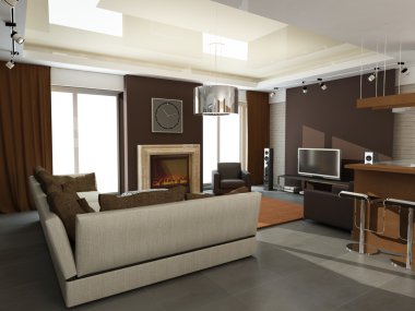 modern interior.exclusive tasarım 3D render