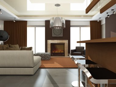 modern interior.exclusive tasarım 3D render