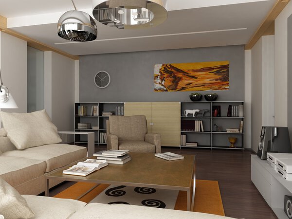 3d render of a modern interior.exclusive design