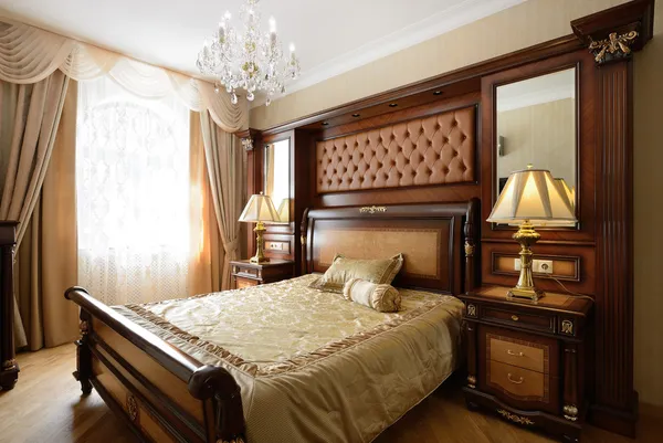 Interior of a luxury bedroom — Stock Photo, Image