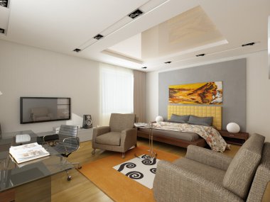 Yatak odasının içi..