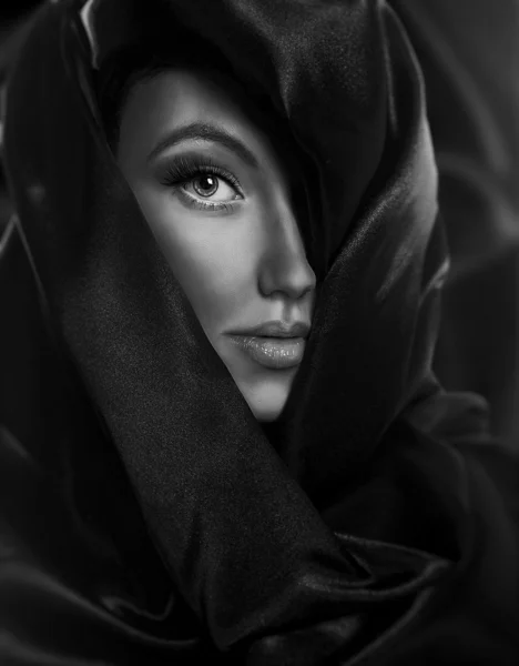 Porträt einer jungen Schönheit im arabischen Stil lizenzfreie Stockbilder