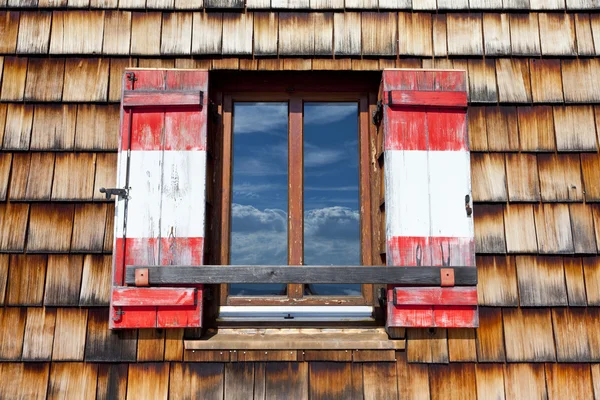 Old wooden window with shutters — Stock Photo, Image