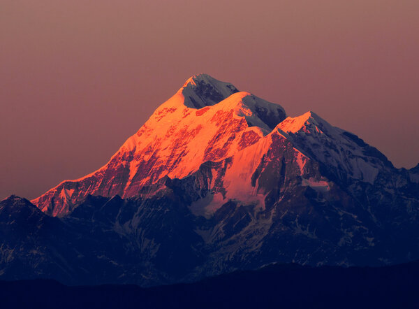 Three close mountain peak