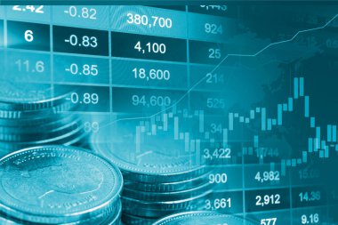 Borsa yatırımları finansal, para ve grafik grafikleri veya kar finansmanı ticari eğilimi veri geçmişini analiz etmek için Forex