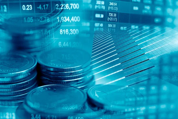 Investimento Mercado Ações Negociação Financeira Gráfico Moeda Gráfico Forex Para — Fotografia de Stock