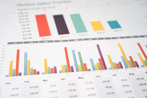 Grafy Grafy Papíru Finanční Vývoj Bankovní Účet Statistika Investice Analytický — Stock fotografie