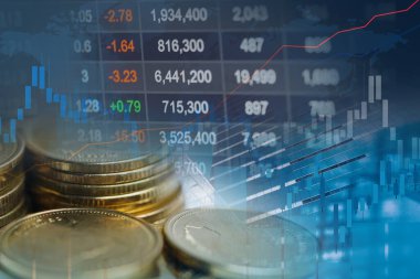 Borsa yatırımları finansal, para ve grafik grafikleri veya kar finansmanı ticari eğilimi veri geçmişini analiz etmek için Forex.