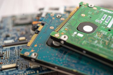 Mikro devre ana bilgisayar elektronik teknolojisi, donanım, cep telefonu, güncelleme, temizlik konsepti.