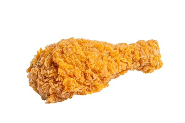 Fried Chicken Leg Drumstick Izolowane Białym Tle Ścieżką Wycinania — Zdjęcie stockowe