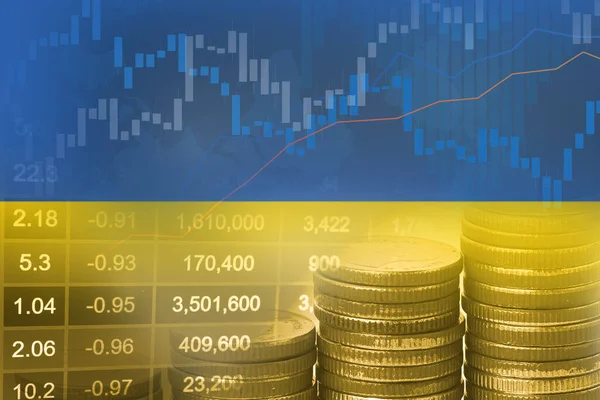 Mercado Ações Investimento Negociação Financeira Moeda Ucrânia Bandeira Forex Para — Fotografia de Stock