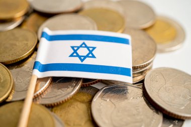 Arjantin bayraklı para yığını, finans bankacılığı kavramı.